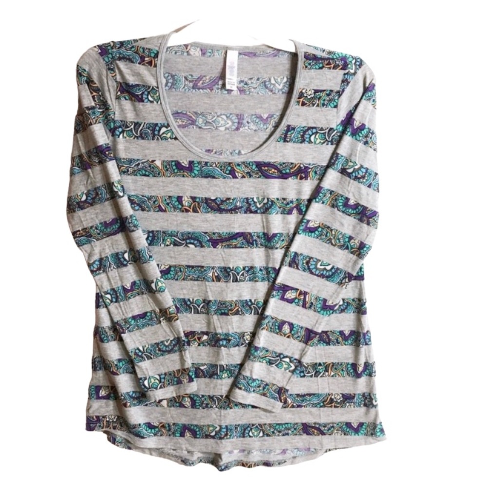 LuLaRoe Striped Long Sleeve T-shirt XS NWOT